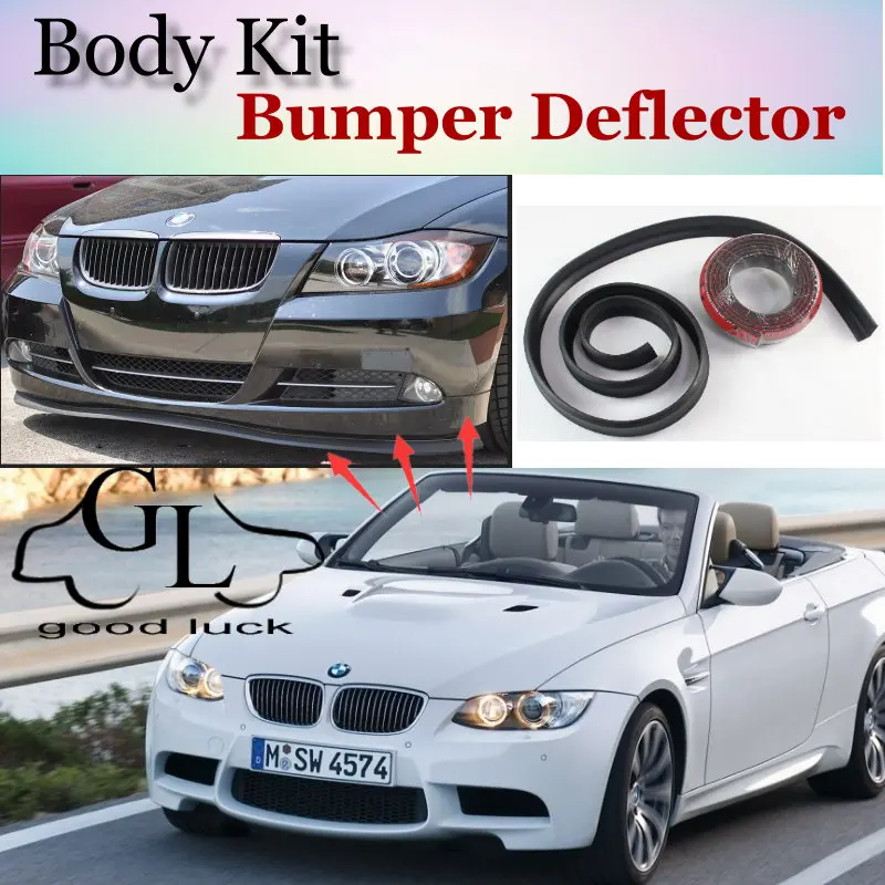 

Дефлектор бампера для BMW 3 M3 E30 E36 E46 E90 E91 E92 E93 F30 F31 F34, дефлектор спойлера для тюнинга автомобиля/комплект передней юбки кузова + полоса