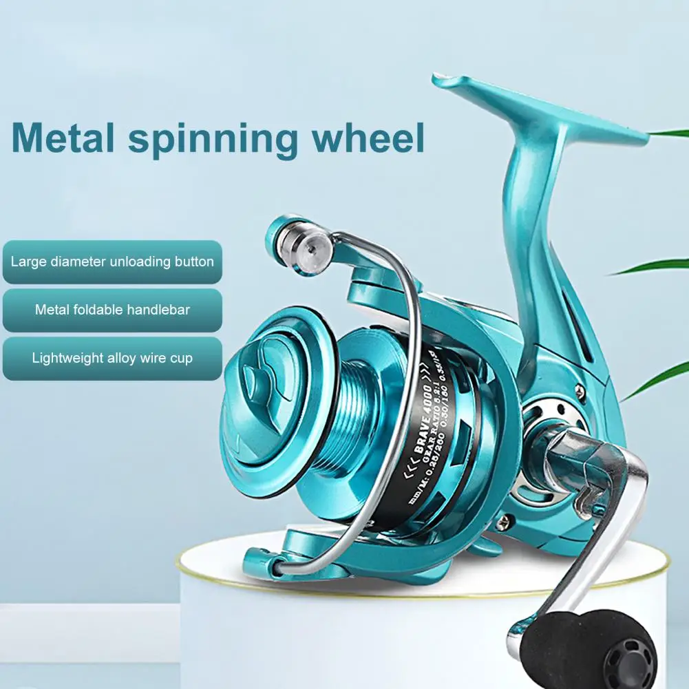 

Fishing Reel Strong And Sturdy Collapsible Handle Delicate Transmission Big Brake Smooth Long Shot Fishing Metal Knob High Stren