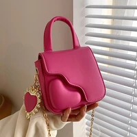 heart bags for women 2022 new fashion leather small handbag chain high quality crossbody bags square party shoulder bag ladies
