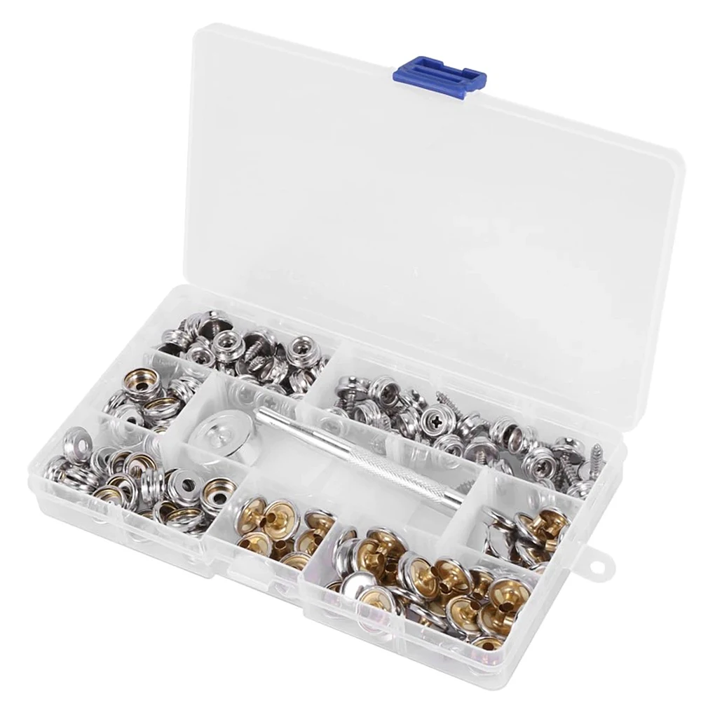 

120 Pieces Set Boat Canvas Snap Button Replacing Upholstery Fastener