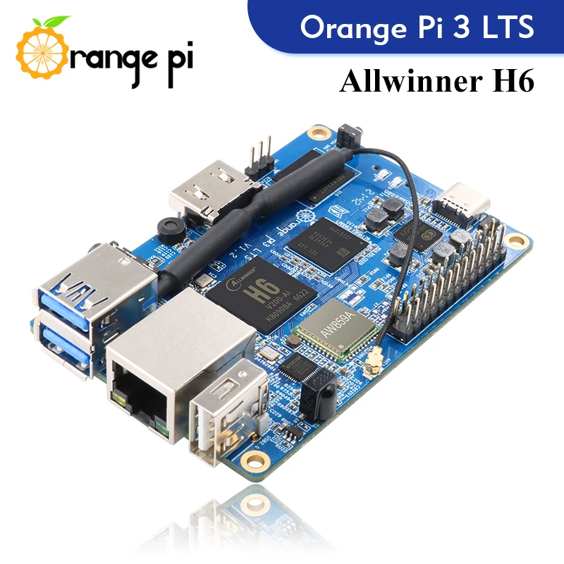 

Orange Pi 3 LTS Single Board Computer AllWinner H6 2GB RAM 8G EMMC Development Board Computer Run Android 9.0 Ubuntu Debian OS