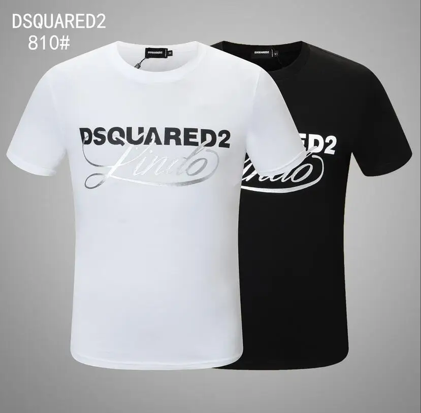 

22 FW Summer 1964 Dsquared2 Men/WomenHip-Hop Round Neck Short-Sleeved T-shirt Cotton Locomotive Letter Printing Casual Tee