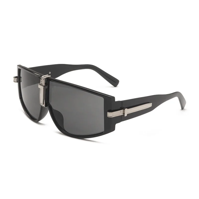 

New Fashion Net Red Windproof Personality One Sunglasses Large Frame Ocean Color Fashion Sunglasses Women