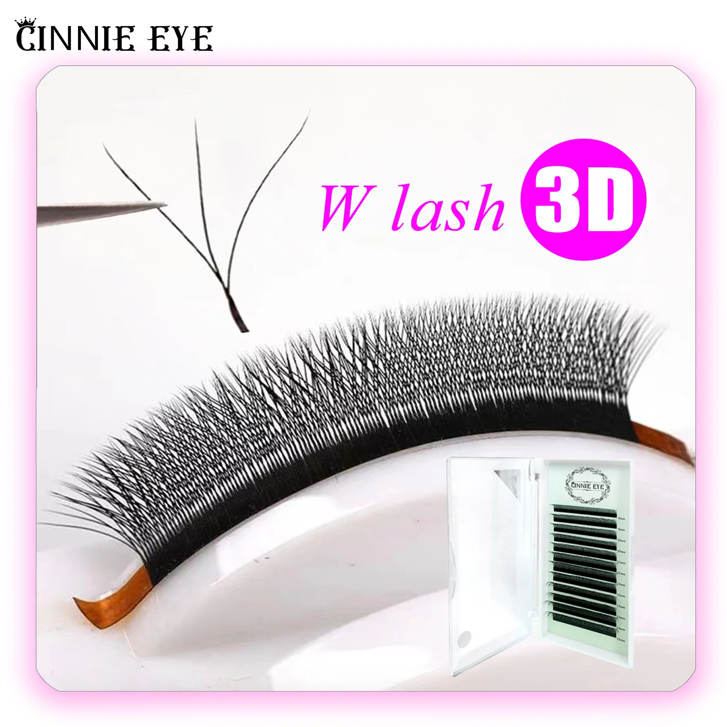 

W Shape Eyelashes Extension 4D CIlios 3D Natural Hair False Flower Lash Premade Fans Faux Mink Cluster Lashes Bundles Curl C/D