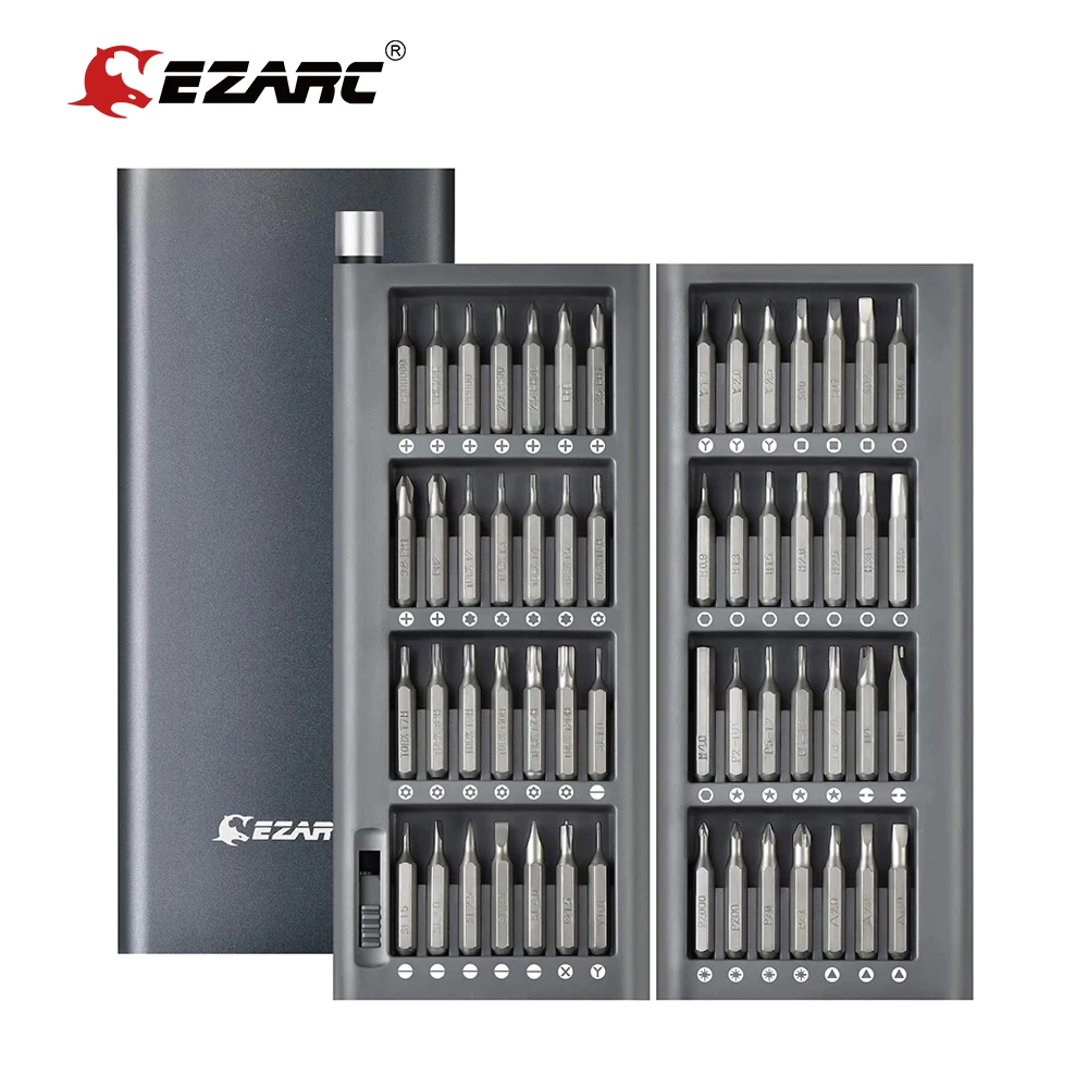 EZARC Precision Screwdriver Set,57 in 1 Magnetic Driver Bit,Pocket Screwdriver Tool with Aluminum Case Repair Kit for Electronic