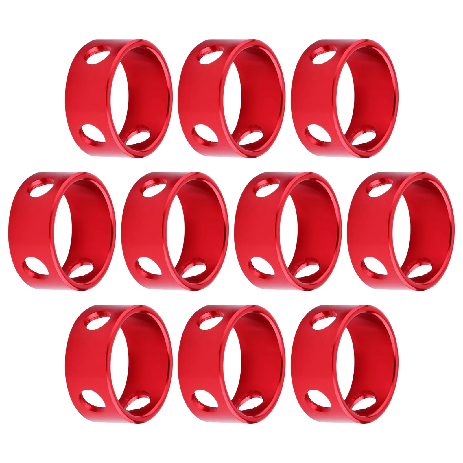 

10 шт., ультралегкий регулирующий шнур из алюминиевого сплава, с 3 отверстиями