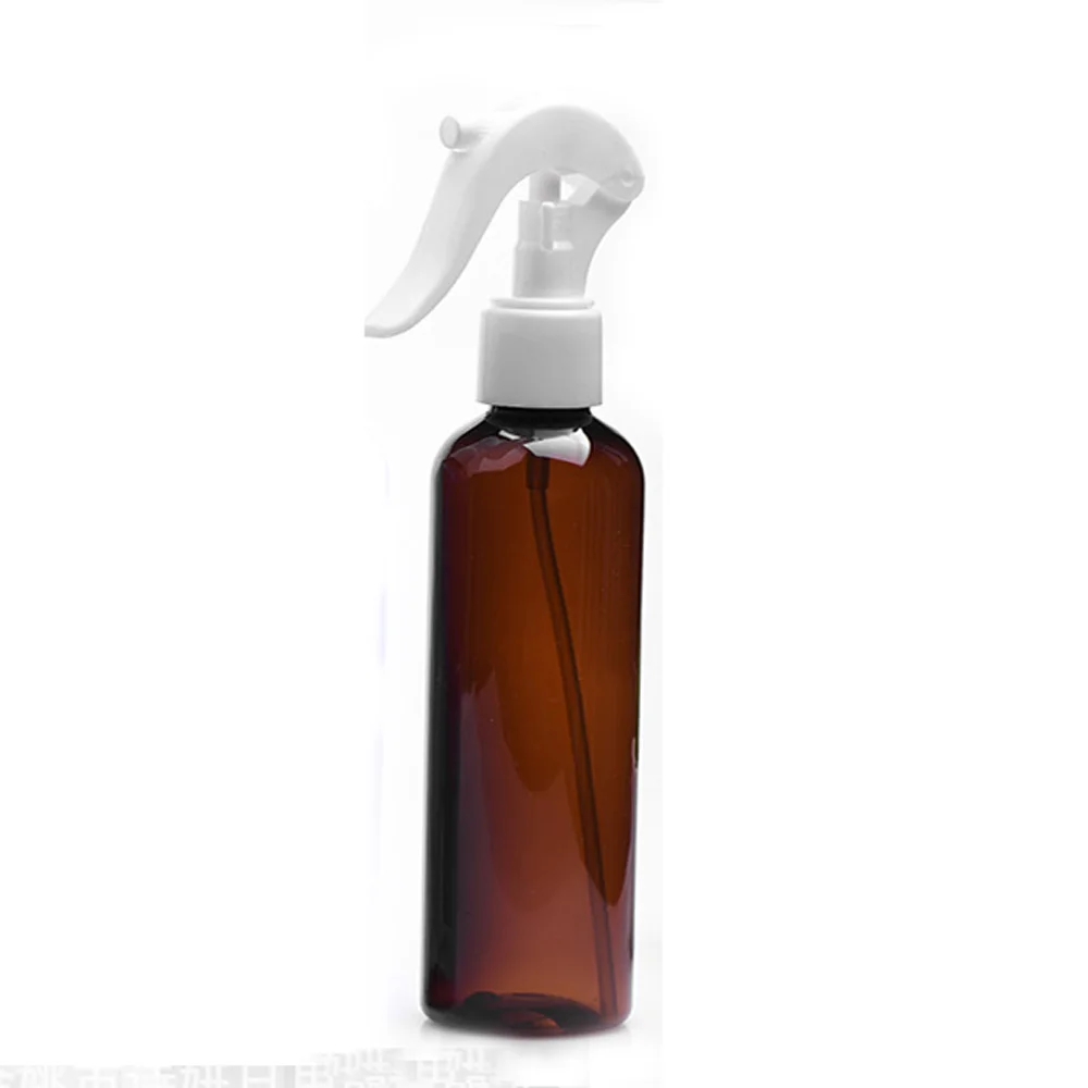 

200ml amber&brown color Plastic Water Spray Bottle&Sprayer Watering Flowers Spray Bottle with white trigger sprayer