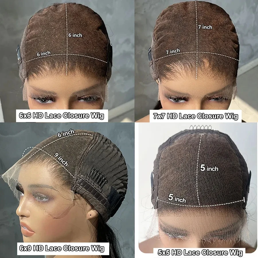 HD 5x5 Прямой парик фронта шнурка Предварительно выщипанные бразильские волосы Remy