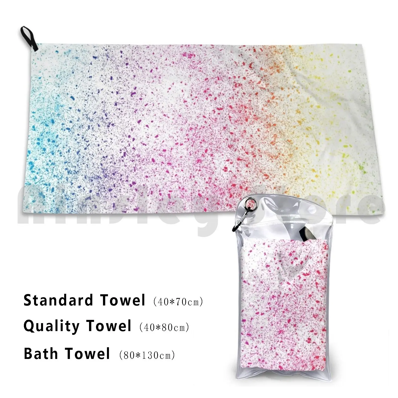 Bath Towel Rainbow Dust Vector 9 Background Pride Color Bright Cheer Joy Happy