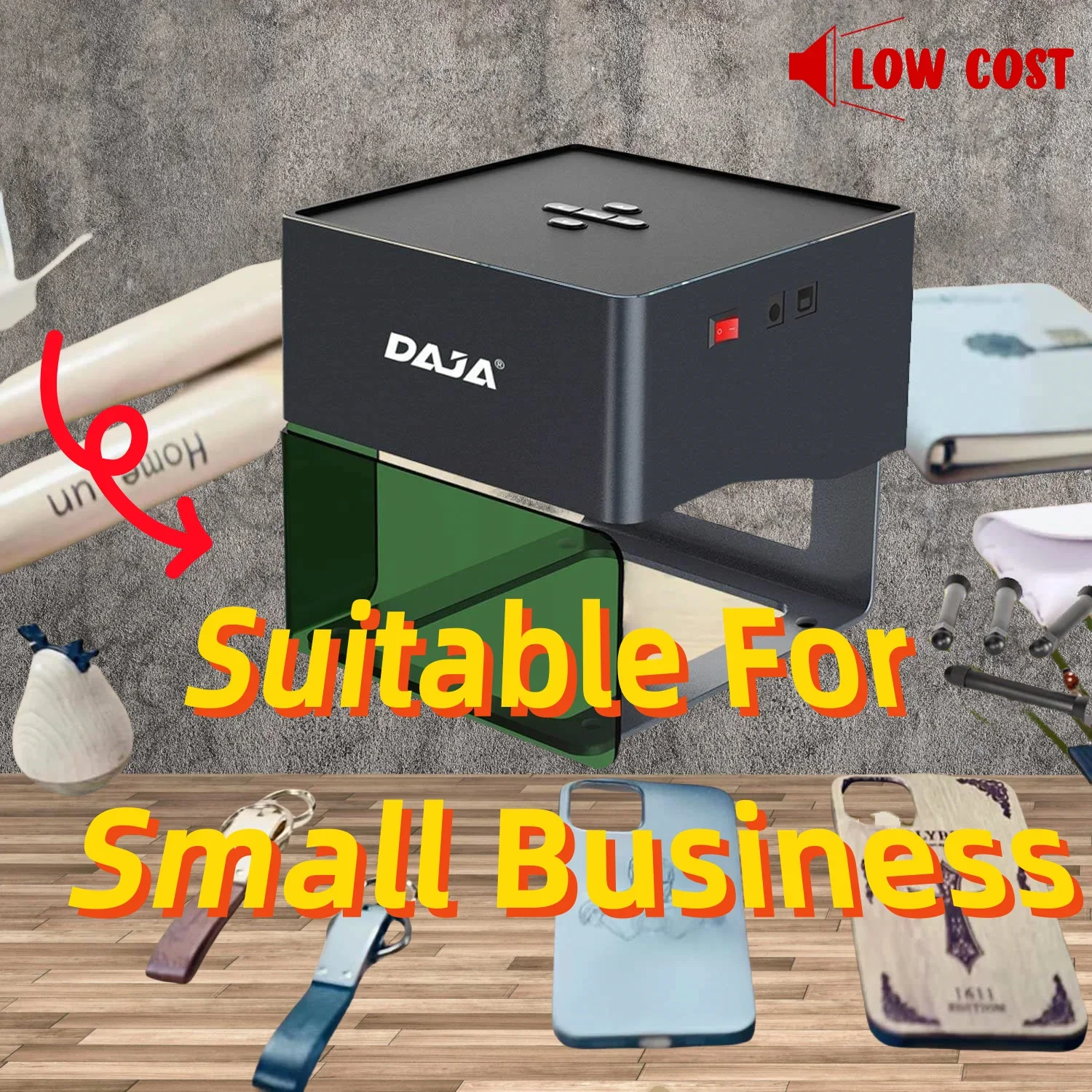 Настольный прочный лазерный гравировальный станок DAJA DJ6 мощностью 3 Вт