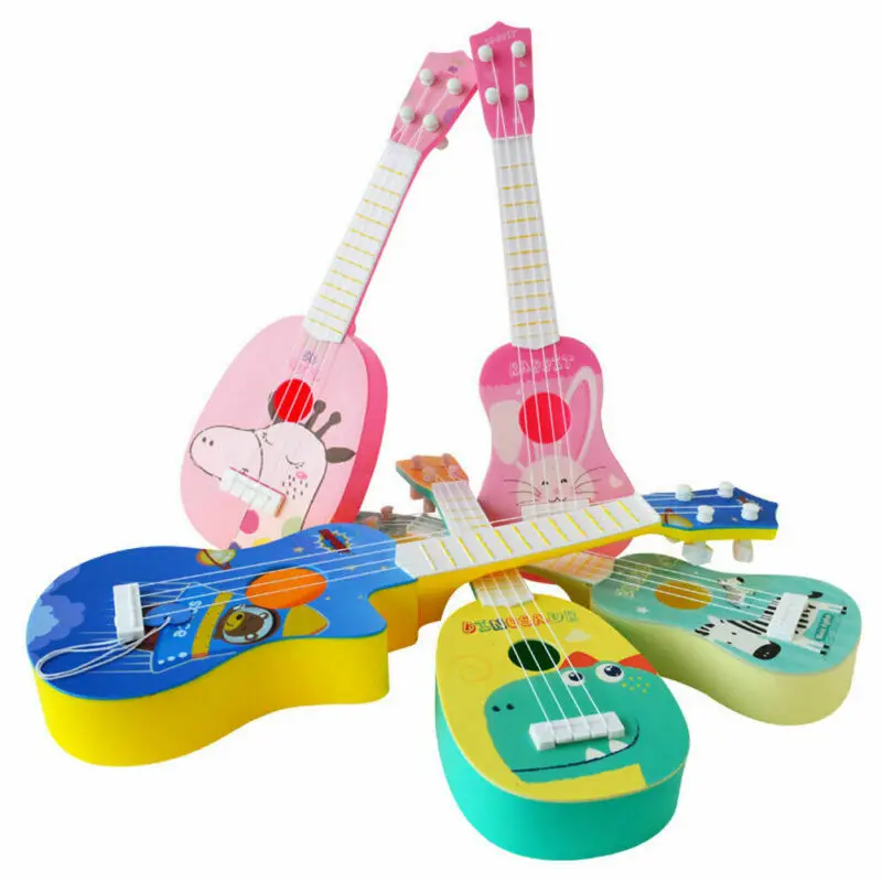

Модное детское укулеле с животными, маленькая гитара, Классический музыкальный инструмент, обучающая игрушка, игры для детей, развлечение во время игры для начинающих