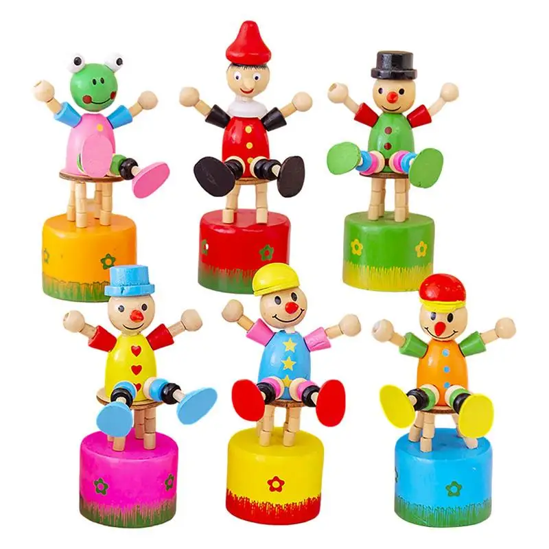 

Деревянная кукла-клоун, фигурка клоуна, пальчиковая кукла-клоуна, функция памяти, детская игрушка для дома, детской комнаты