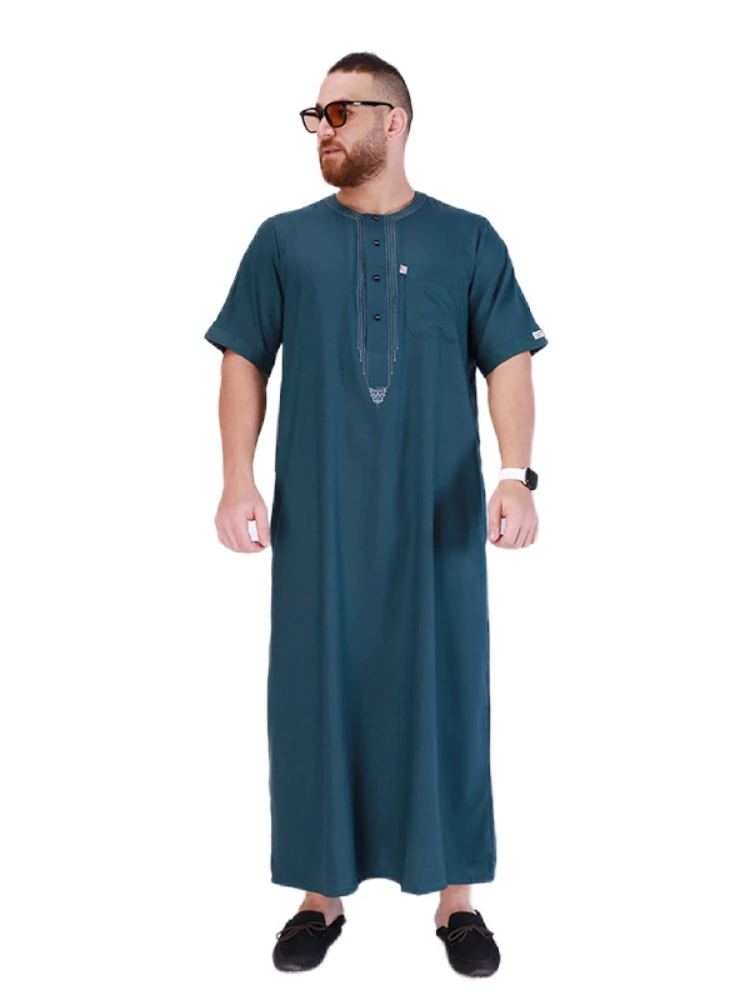 Muslim Fashion Men Robe Pakistan Abaya Dubai New  Bonnet Homme Musulman Arabic Kaftan Ropa Islamica Hombre Islamic Clothing