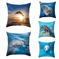 cushion cover pillow case durable marine animal dolphin sofa bed car cafe office decor and soft material with fine workmanship
