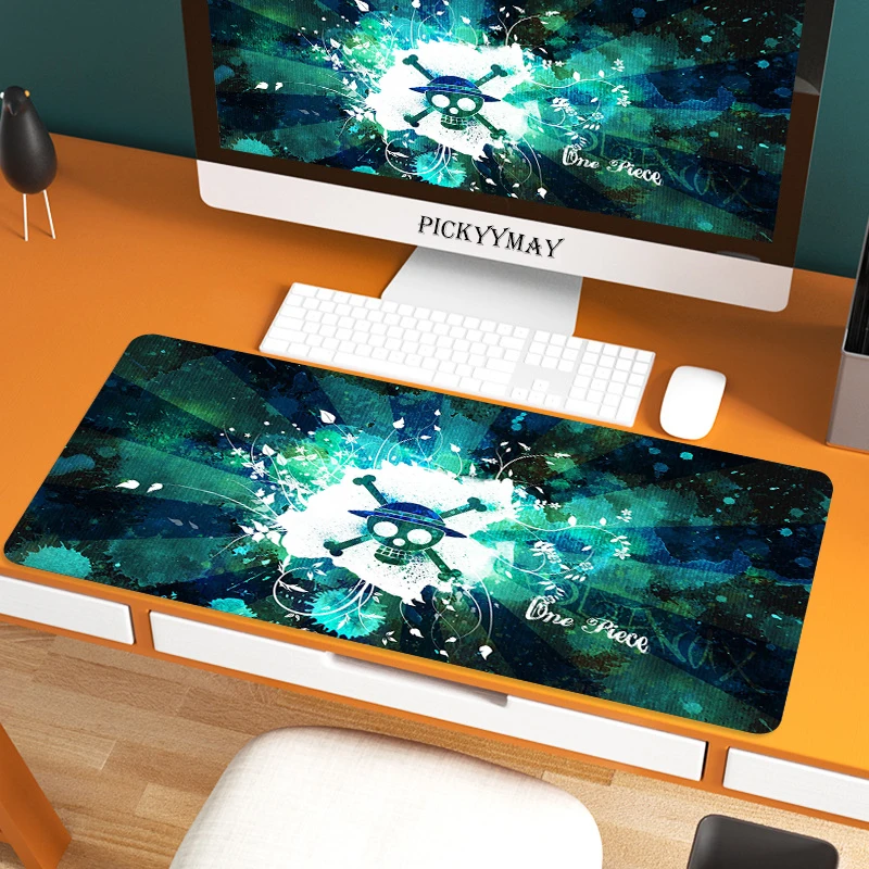 

One Piece Pad Large Black Gaming Mouse Pad Floral Mousepad Gamer 900x400 Rubber Keyboard Mats Desk Pad Mat Table Mousepad Carpet