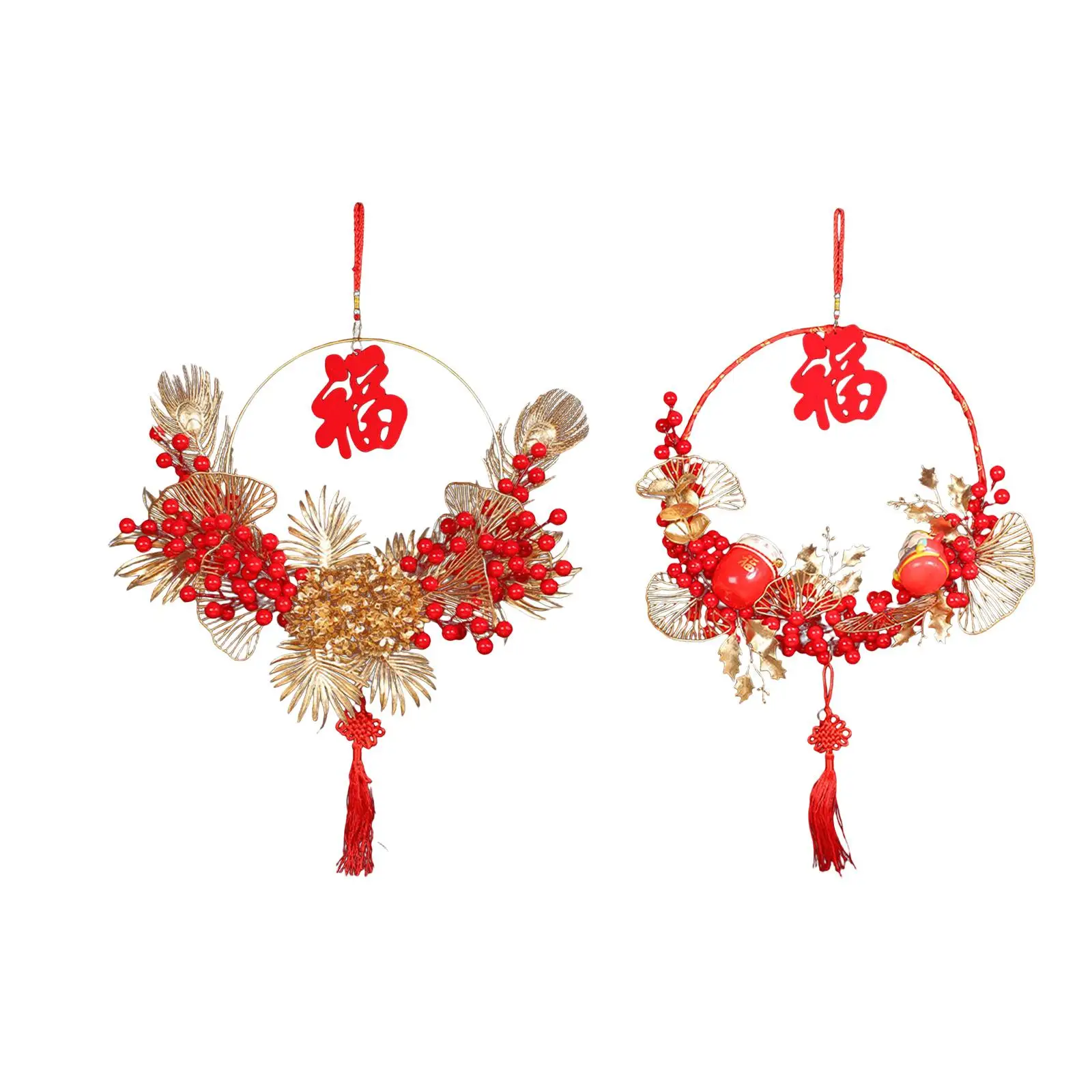 

Весенний праздничный венок ягодный венок, китайский новогодний дверной венок, гирлянда, весенний праздничный Декор