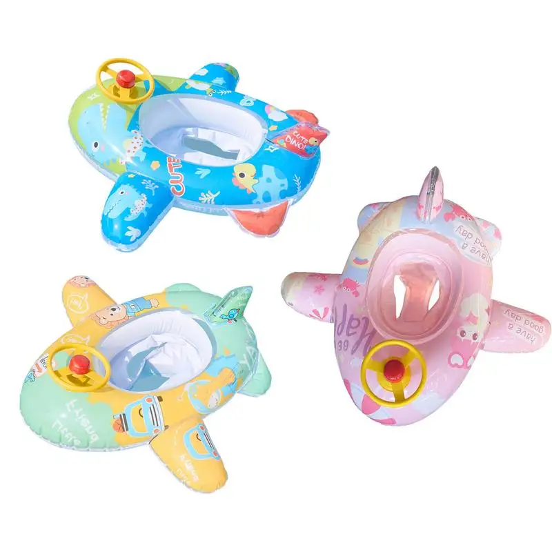 

Swimming Baby Float For Pool Pool Float Boat With Seat Cute Float Boat With Steering Wheel Horn For Toddlers Boys Girls