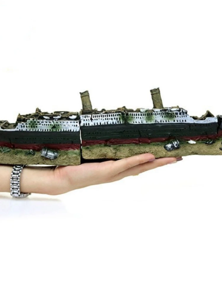 2022 аквариум ландшафтный затопленный корабль Титаник пиратский креативное