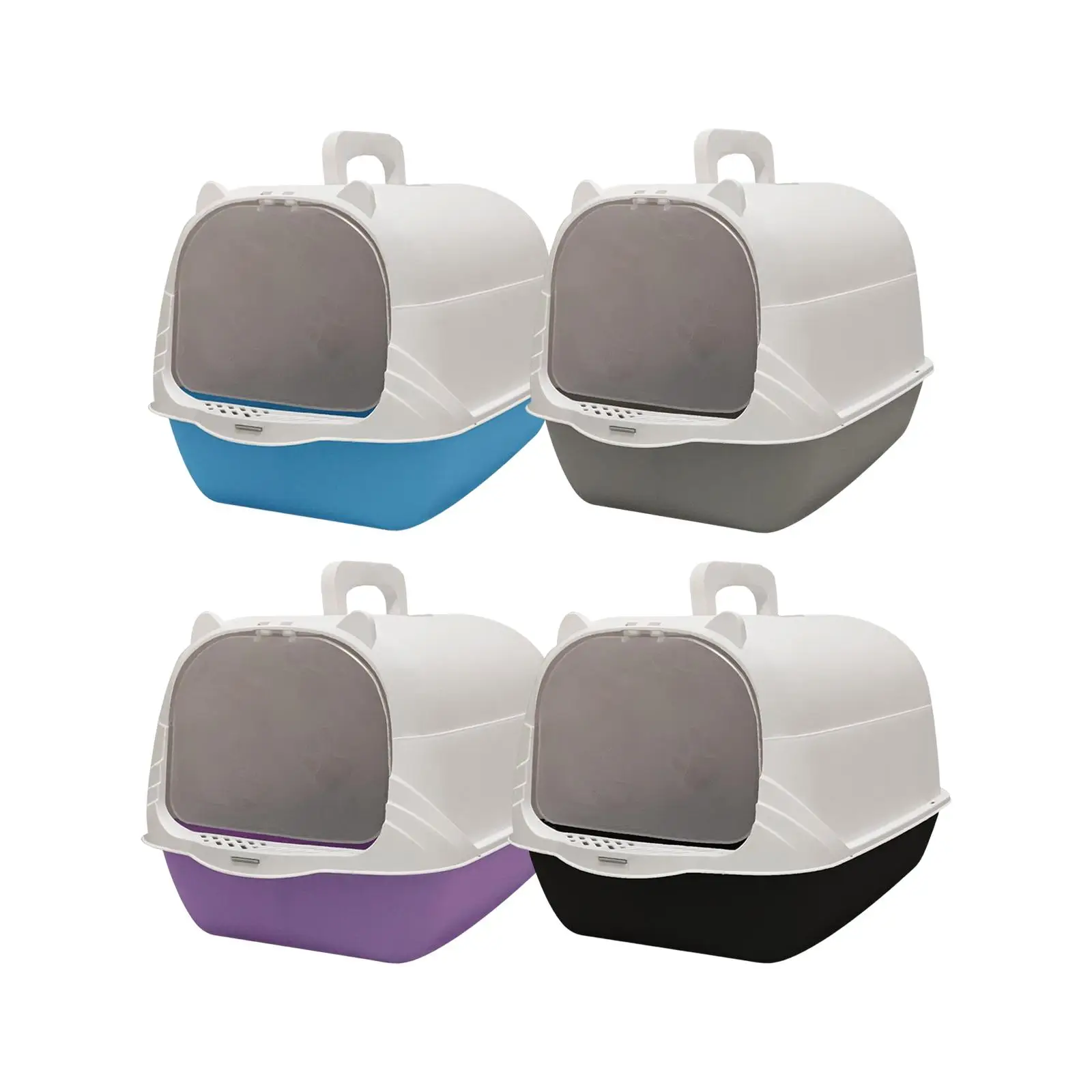 With Lid Portable With Easy Access Litter Tray Odor