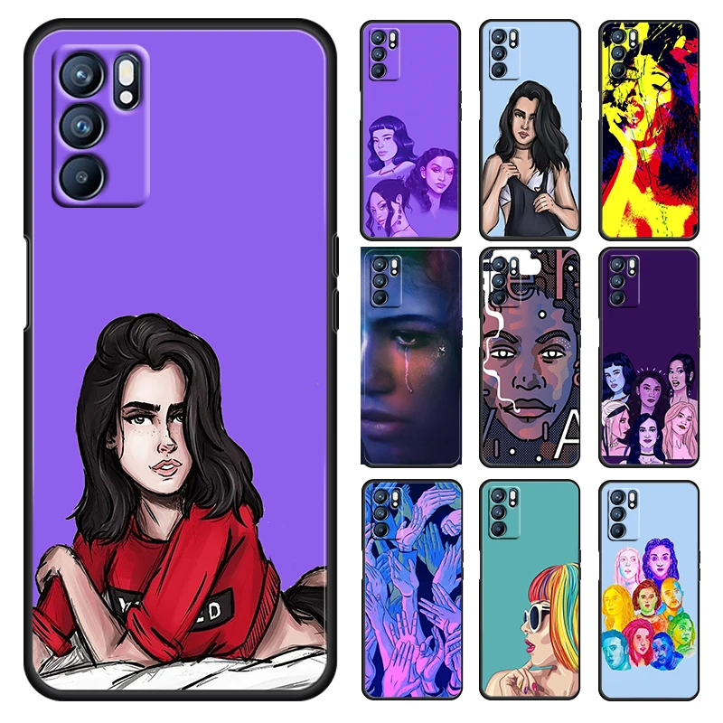 

Series Euphoria American TV For OPPO Reno 7 6 5 4 3 2 5Z 5F 5K ACE 10 X 4G 5G Pro Plus Soft Black Phone Case Silicone Cover