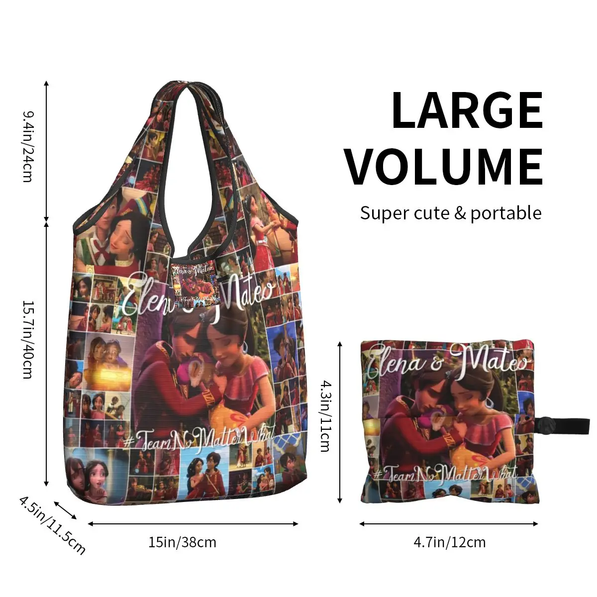 Забавная Сумка-тоут для покупок на заказ с героями Диснея Елена авалор