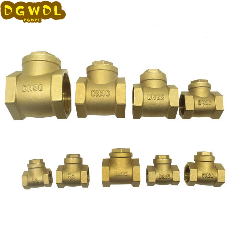 1/2 &quot3/4&quot 1&quot латунный горизонтальный обратный клапан BSP поворотный с внутренней