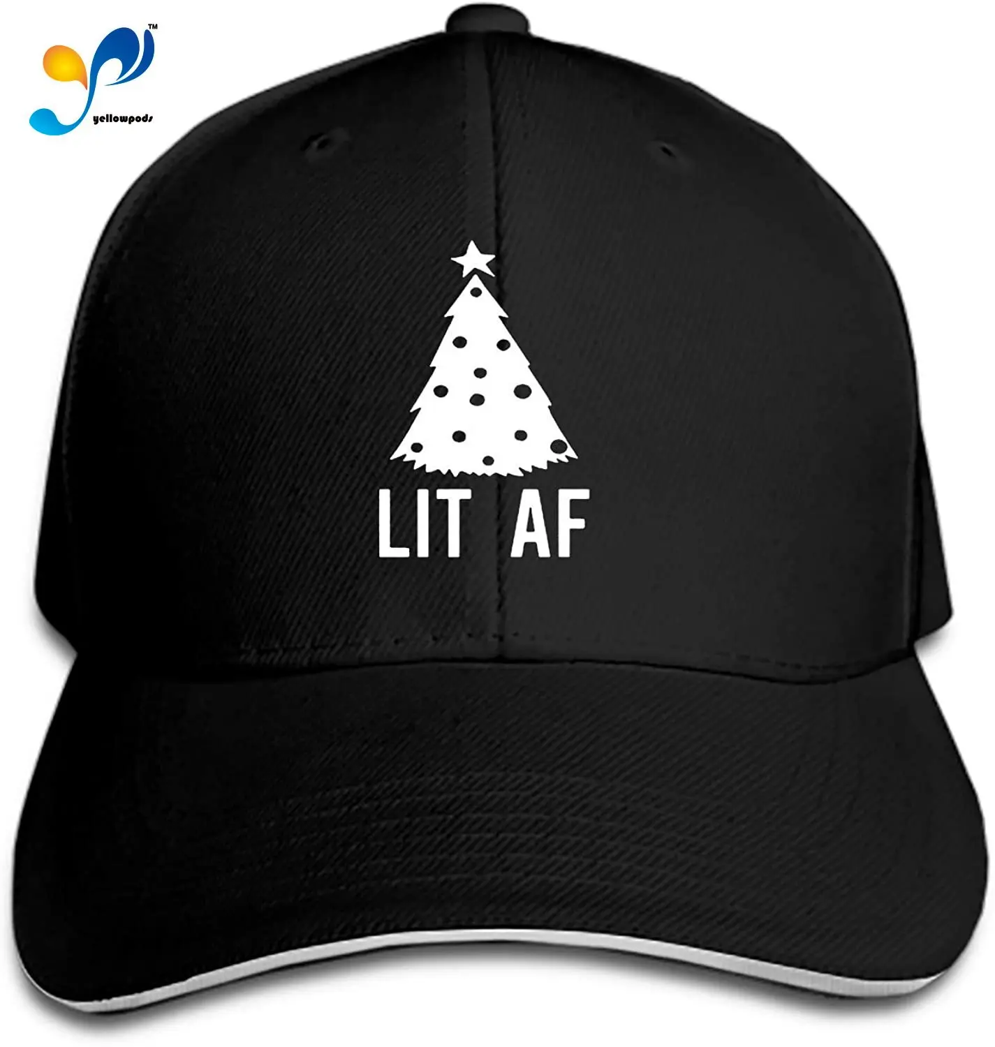 

Customized Unisex Lit AF Trucker Baseball Cap Adjustable Peaked Sandwich Hat