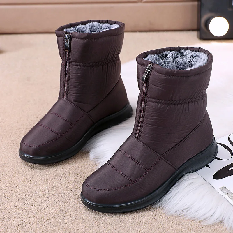 Women's Winter High Boots Anti-skid Women Shoes Outdoor Quality Hard-wearing Snow Boots Winter Female Footwear Stylish New 2022