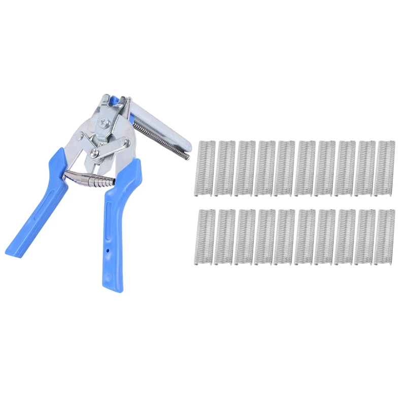 

Best 1pc Hog Ring Plier Tool and 600pcs M Clips Chicken Mesh Cage Wire Fencing Crimping Solder Joint Welding Repair Hand Tools