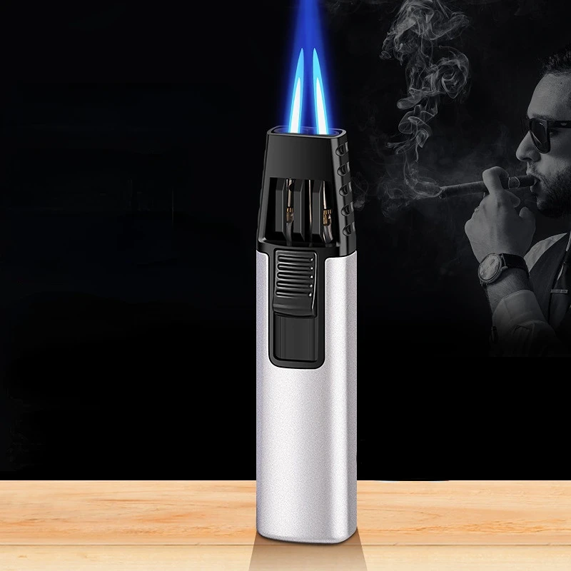 

Double Flame Portable Inflatable Small Spray Gun Lighter Smoking Set Gift
