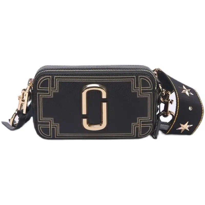 

2022 New Marc Jacobs Camera Bag Women's Bag Small Square Bag Cowhide Colorblock Shoulder Cross Body Camera Bag handbags purses