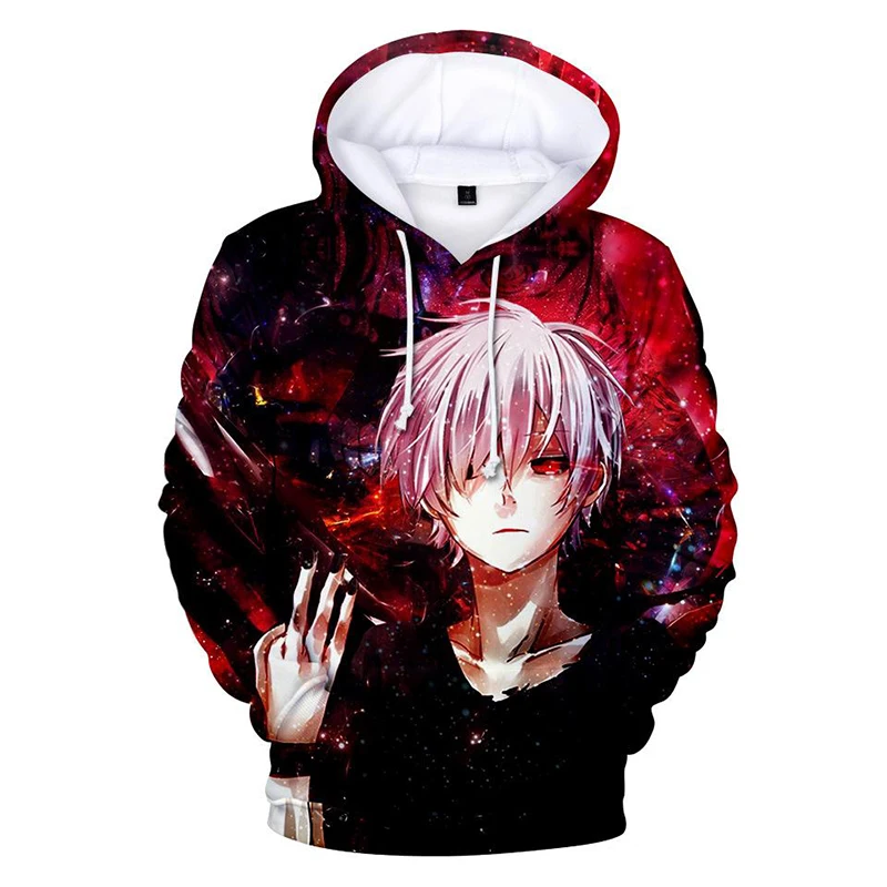 

2022 Harajuku Fashion Hoodies Anime Tokyo Ghoul 3D Printed Men/Women Casual Hooded Sweatshirts Cool Pullover Streetwear Hoodie