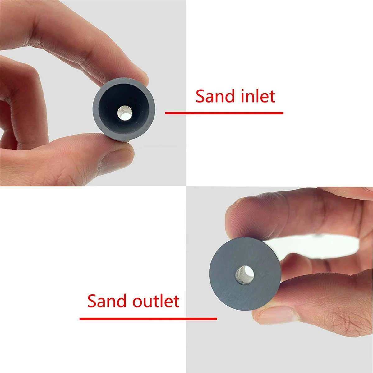 Наконечник для пескоструйной обработки B4C твердосплавная обработка бора 35x20x8 мм