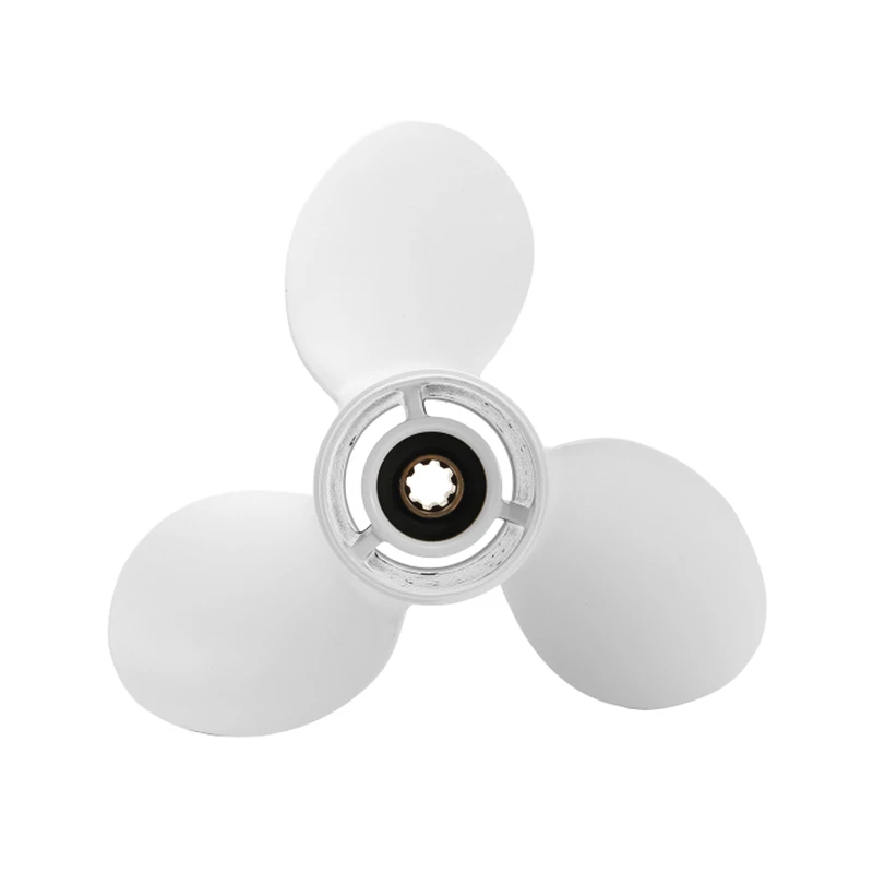 For Yamaha 9.9-15-20HP Marine Boat Outboard Propeller 9 1/4 x 8 Aluminum Alloy Right-hand Rotation 3 Blades White