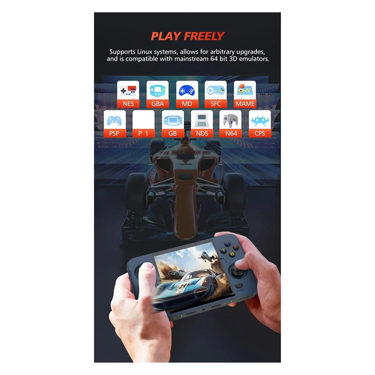Ретро игровая консоль R40S 16 ГБ + 128 Гб WiFi BT Linux поддержка GBA GBC PSP PS1 N64 DC NDS аркадный