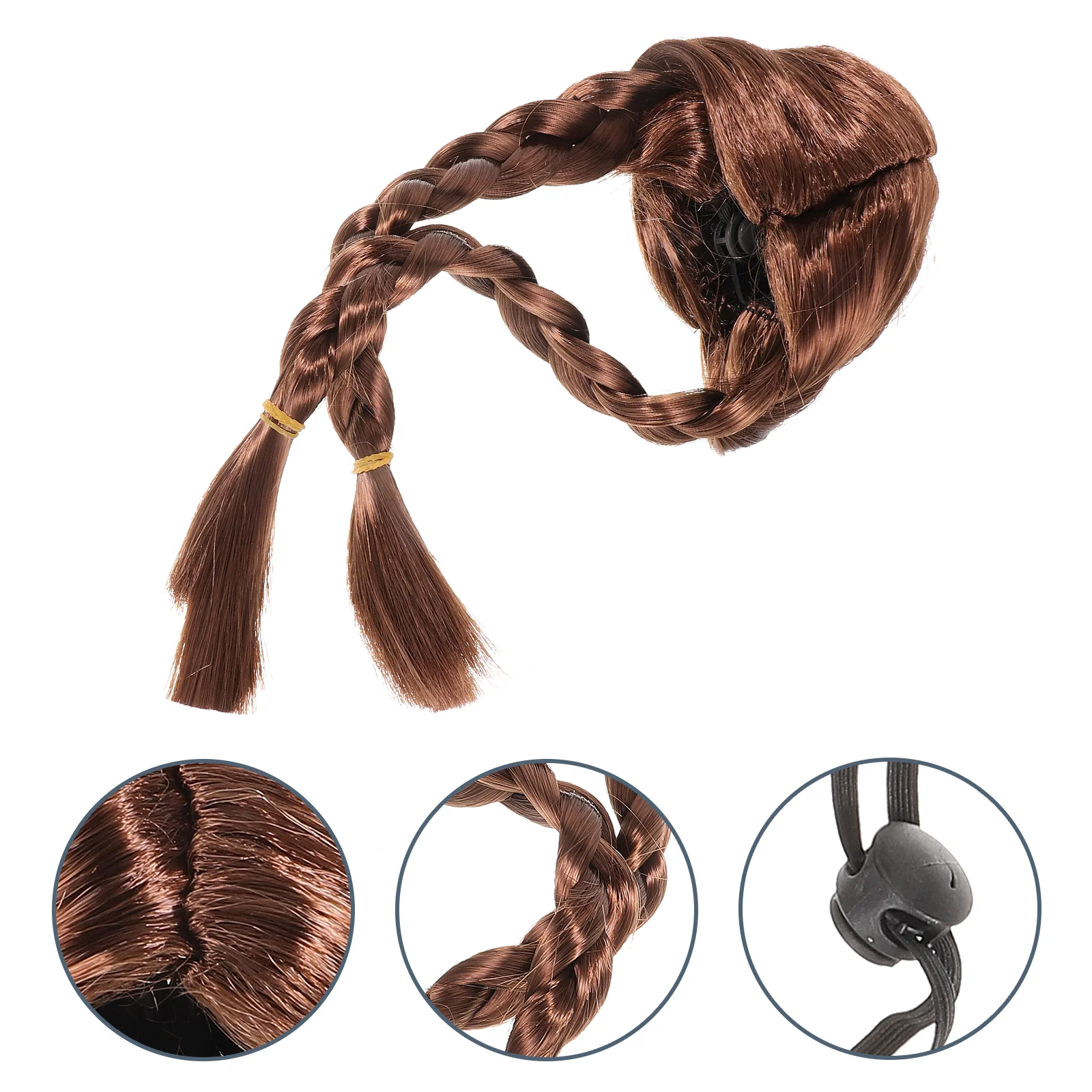 

Pet Party Favors Dog Costume Accessories Braided Hair Wigs Cats Prop Dogs Headdress