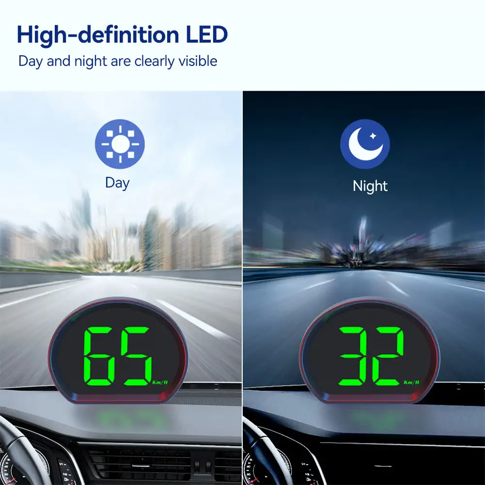 Универсальный Автомобильный цифровой измеритель скорости HUD со спидометром и GPS 3