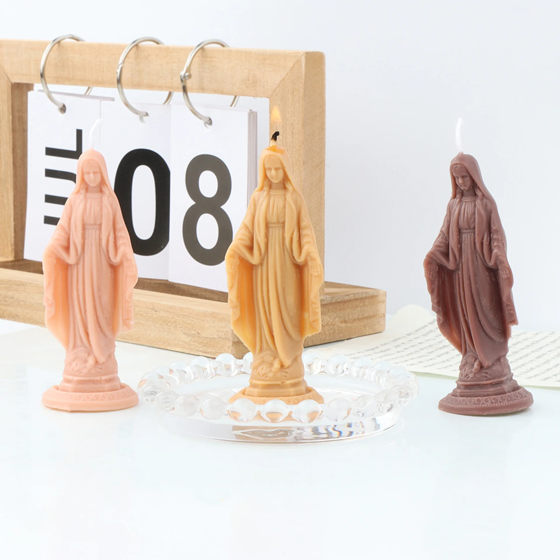 

Cute Virgin Mary Funny Madonna DIY 3D Silicone Mold Making Candy Fondant Chocolate Soap Cake Mousse Jelly Baking Tool Notre Dame