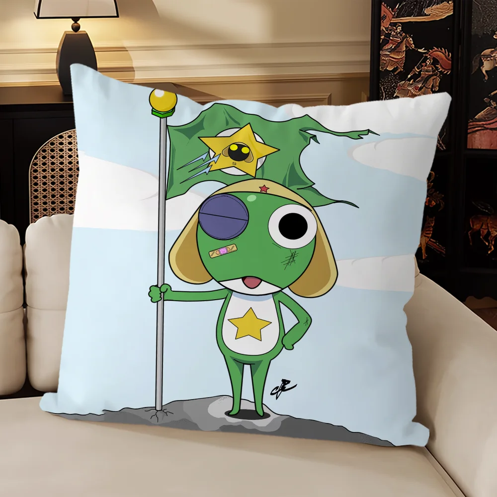 Забавный K-Keroro мультфильм G-Gunsous лягушка наволочка квадратная подушка для комнаты