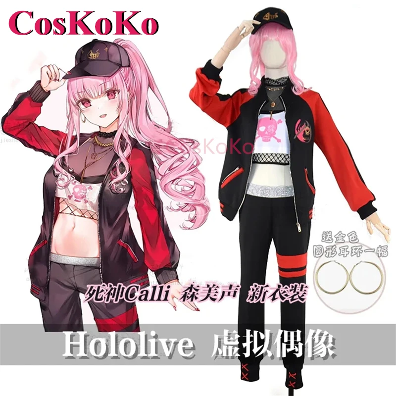 CosKoKo Mori Calliope Косплей Аниме VTuber Hololive Костюм Calli Sweet Lovely Новая Униформа Хэллоуин