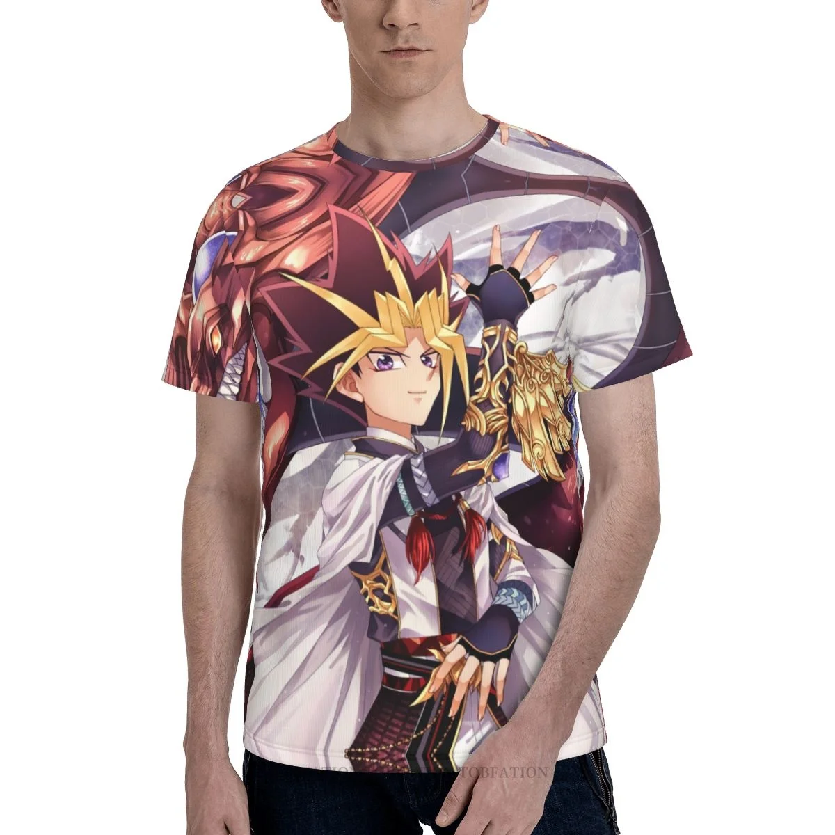 

Футболка Yami Dragon YuGiOh унисекс с 3D принтом, полиэстер, свободные топы для фитнеса, пляжные мужские футболки в стиле хип-хоп