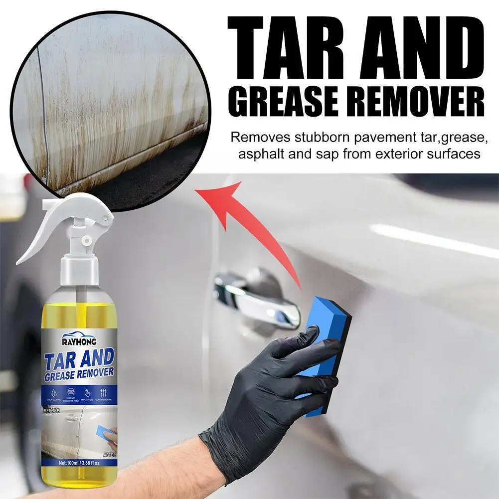 

100ml Car Oil Tar Grease Remover Solvent Based Spray Degreaser Dirt Cleaner Home Degreaser Kitchen Spray Greases Dilute Pol D8A0
