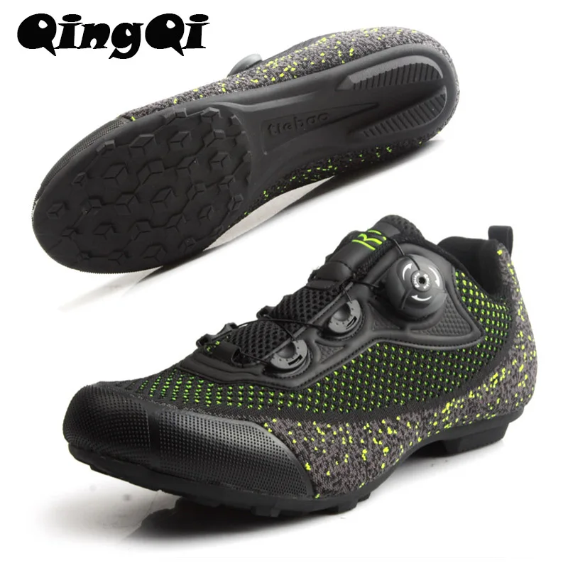 

QingQi-C Series New Cycl Shoe MTB Shoes Cycling Shoes No-Lock Sapatilha Ciclismo Road Bicycle Sneaker Tenis Masculino Size 38-45