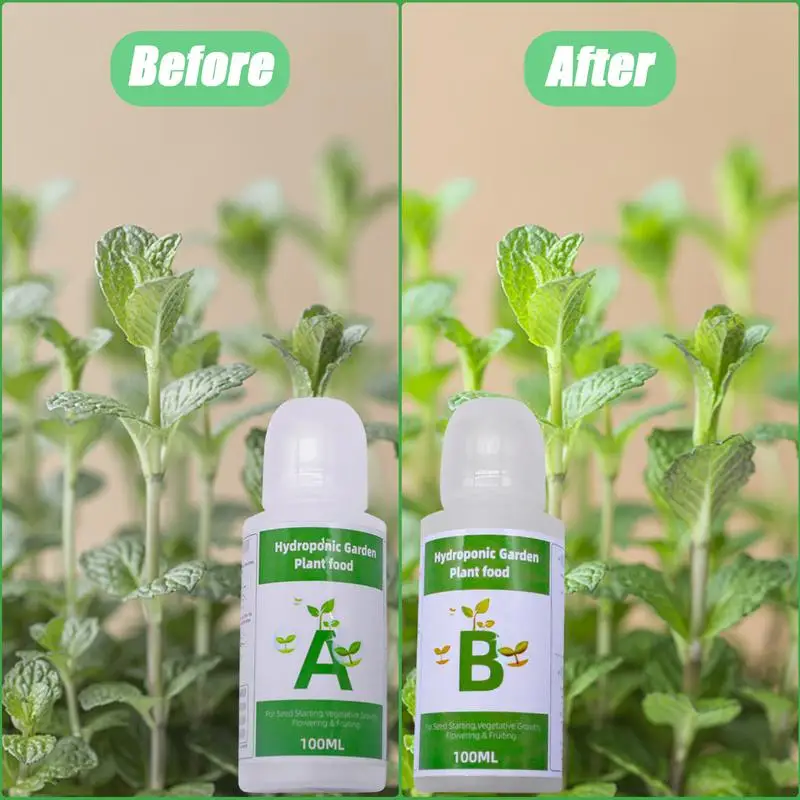 

Hydroponic Garden Plant Food A+B Two Part Liquid Plant Growing Nutrient Formula Plant Fertilizer For Tomatoes Flowers Vegetables