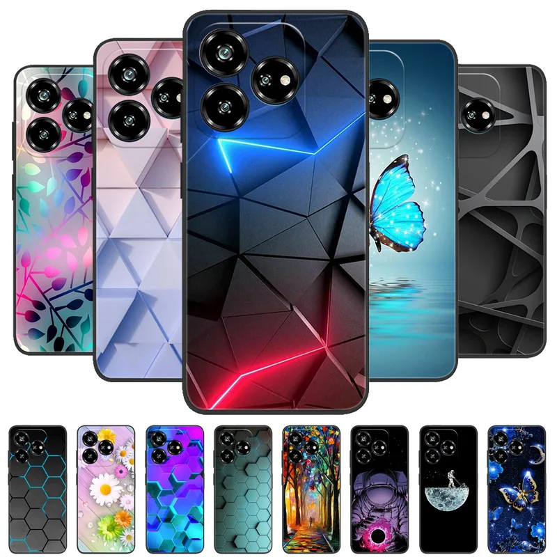 Роскошная окрашенная Силиконовая задняя крышка для телефона ZTE Axon 60 Lite