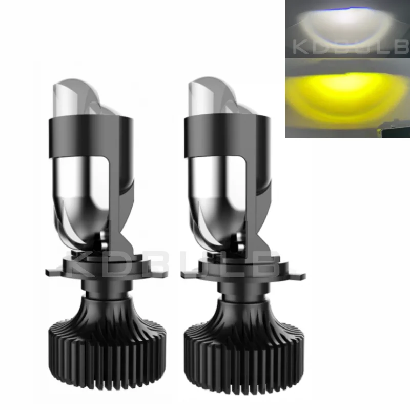 

Автомобильный лазерный светодиодный мини-проектор, двойной мини-объектив h4, передняя фара h7, супер мощность 100 Вт, 6000 лм, белая, желтая, освет...