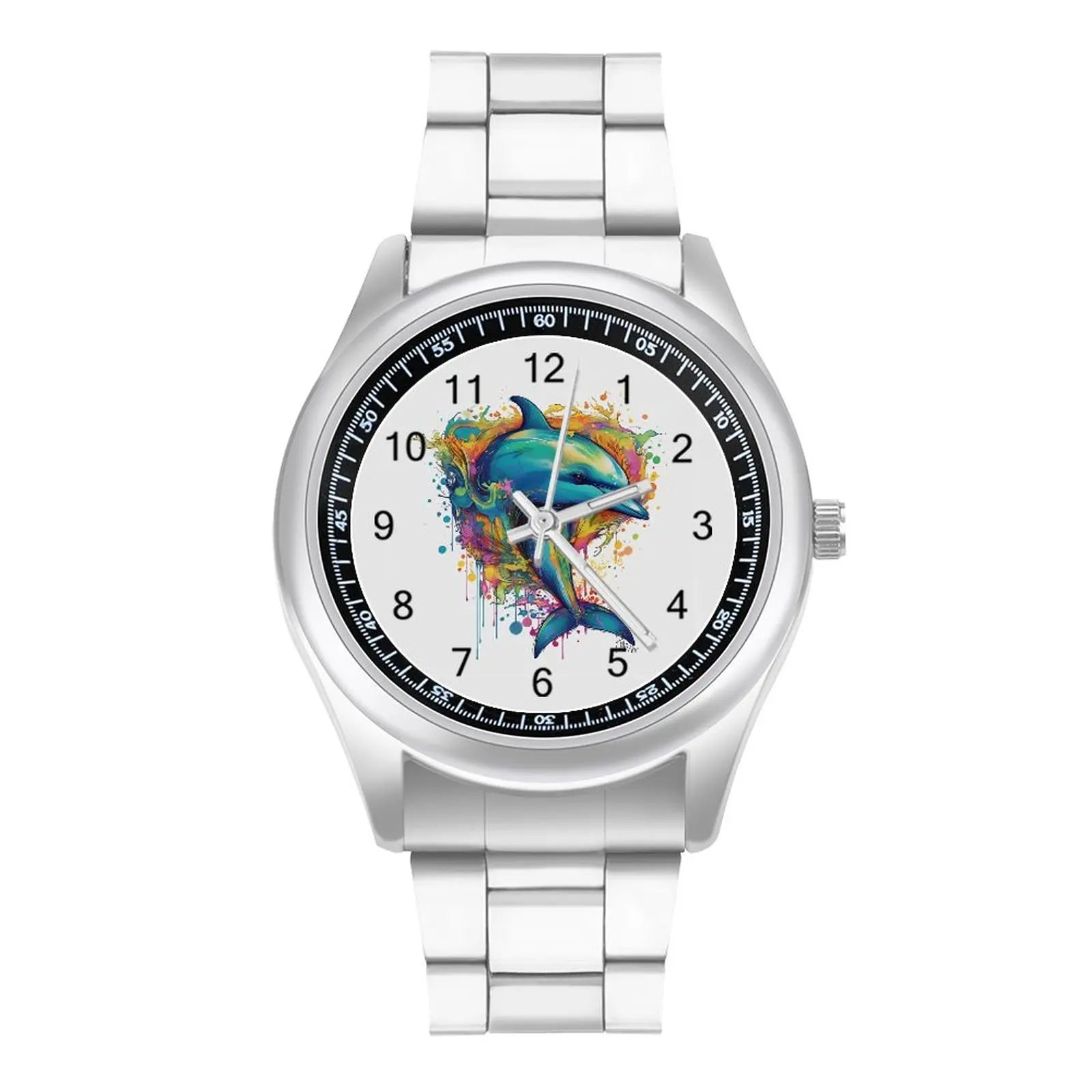 

Dolphin Quartz Watch Grafitti Psychadelic Stainless Design Wrist Watch Female Home Vintage Wholesale Wristwatch