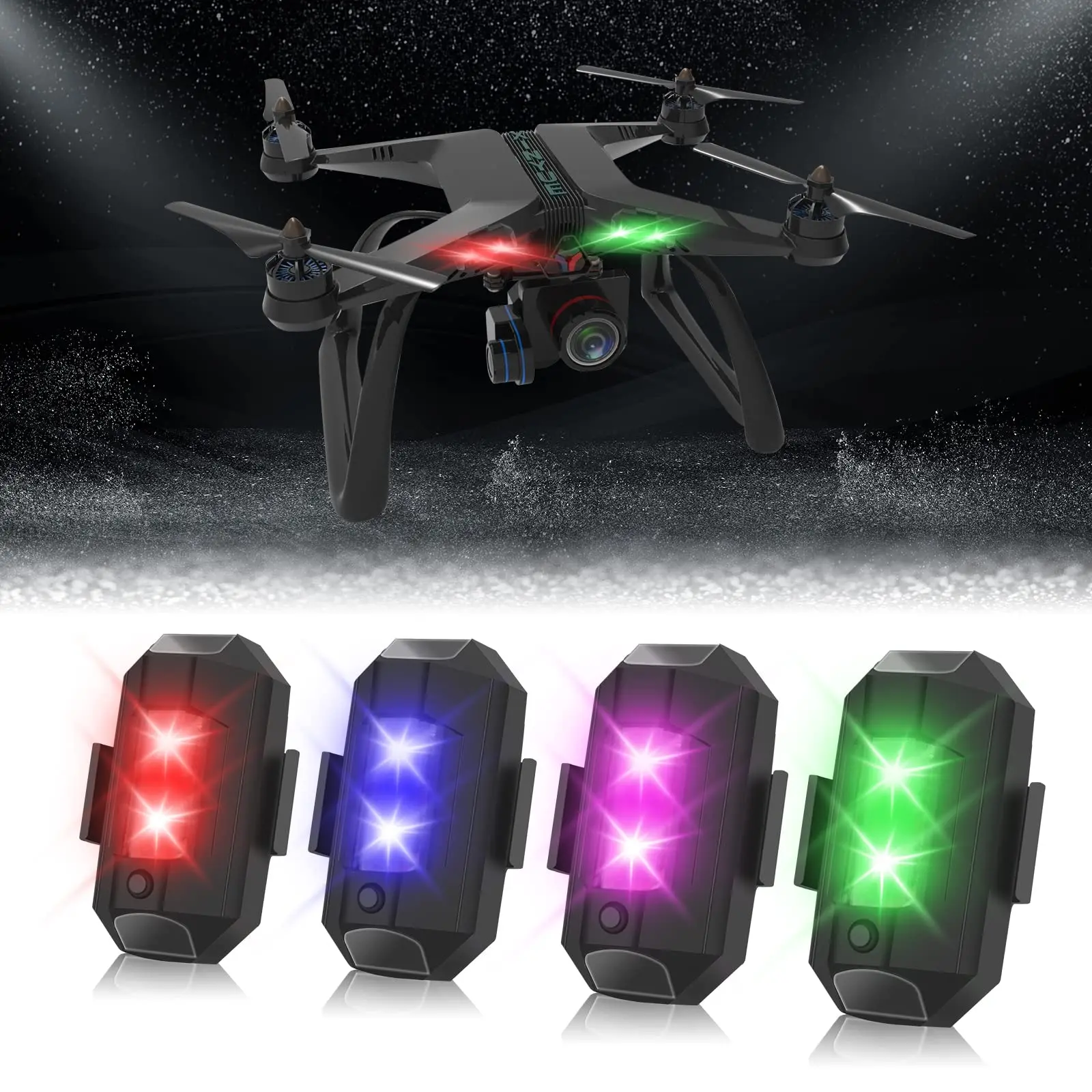 

Светильник ний фонарь для мотоцикла, велосипеда, противоударный фонарь, Дрон, стробосветильник, USB, мини-ночник для радиоуправляемого самол...