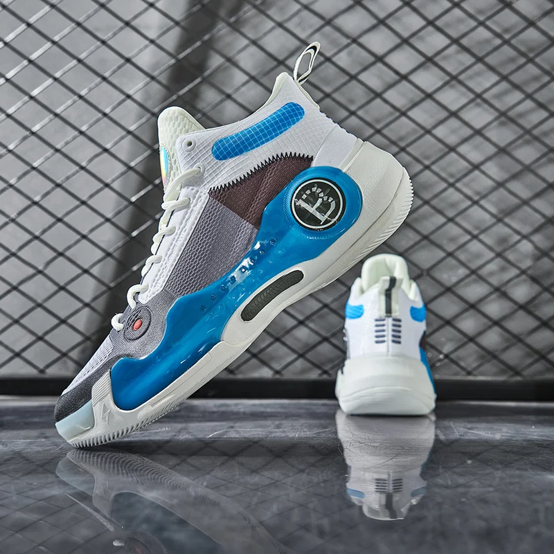 Hot selling boys basketball shoes kids sneakers Breathable men's basketball sneakers High top men's basketball training shoes