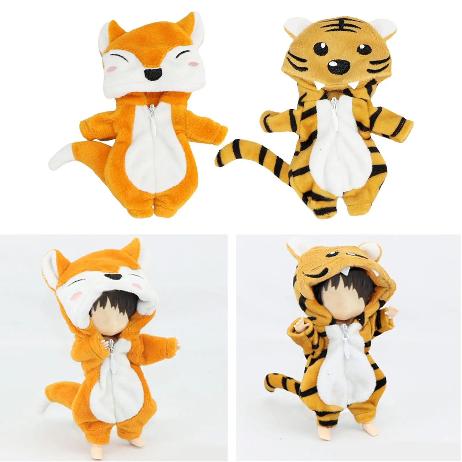 

Doll Jumpsuit W/ Hat Washable Plush Soft Outfits for Gifts Molly Gsc